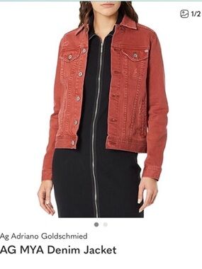 AG Mya denim jacket S rust red